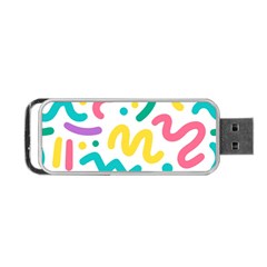 Abstract-pop-art-seamless-pattern-cute-background-memphis-style Portable Usb Flash (one Side) by uniart180623