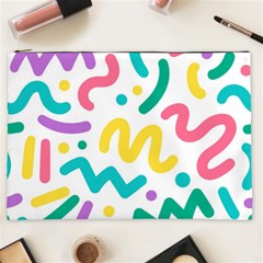 Abstract-pop-art-seamless-pattern-cute-background-memphis-style Cosmetic Bag (xxl) by uniart180623