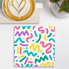 Abstract-pop-art-seamless-pattern-cute-background-memphis-style Uv Print Square Tile Coaster  by uniart180623