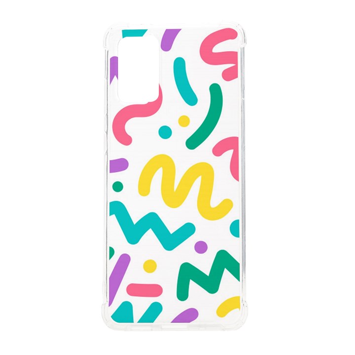 Abstract-pop-art-seamless-pattern-cute-background-memphis-style Samsung Galaxy S20Plus 6.7 Inch TPU UV Case