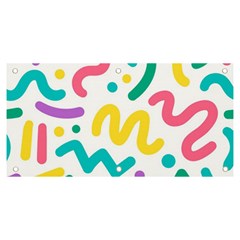 Abstract-pop-art-seamless-pattern-cute-background-memphis-style Banner And Sign 6  X 3  by uniart180623