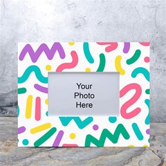 Abstract-pop-art-seamless-pattern-cute-background-memphis-style White Tabletop Photo Frame 4 x6  by uniart180623