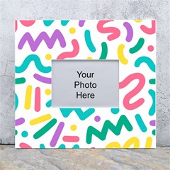 Abstract-pop-art-seamless-pattern-cute-background-memphis-style White Wall Photo Frame 5  X 7  by uniart180623