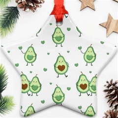 Cute-seamless-pattern-with-avocado-lovers Star Ornament (two Sides) by uniart180623