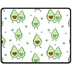 Cute-seamless-pattern-with-avocado-lovers Fleece Blanket (medium) by uniart180623