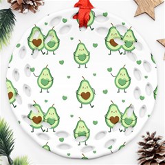 Cute-seamless-pattern-with-avocado-lovers Ornament (round Filigree) by uniart180623