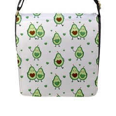 Cute-seamless-pattern-with-avocado-lovers Flap Closure Messenger Bag (l) by uniart180623