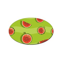 Seamless-background-with-watermelon-slices Sticker (oval) by uniart180623