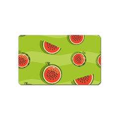 Seamless-background-with-watermelon-slices Magnet (name Card) by uniart180623