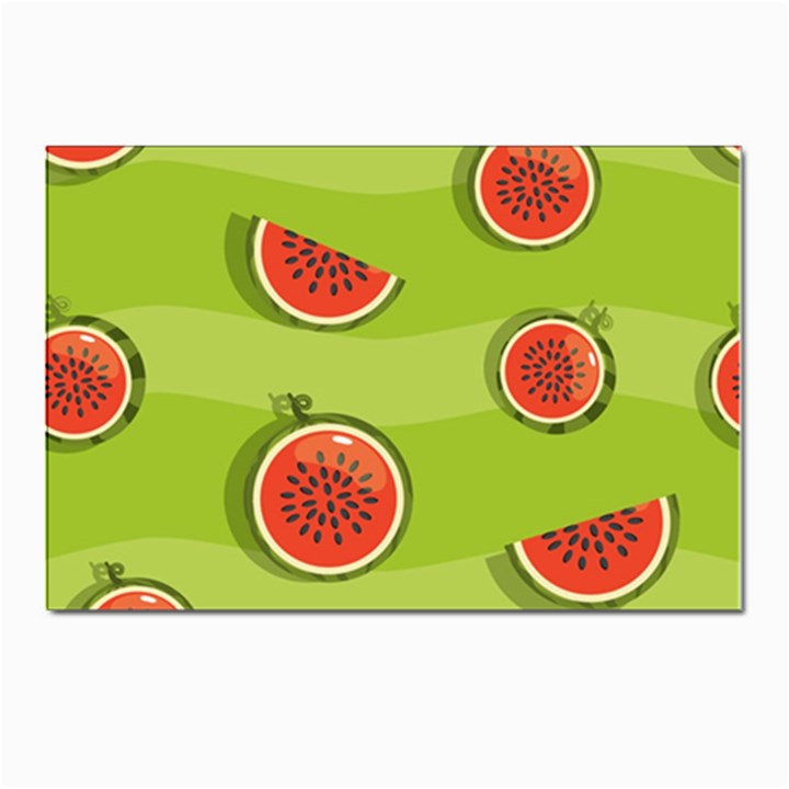 Seamless-background-with-watermelon-slices Postcard 4 x 6  (Pkg of 10)