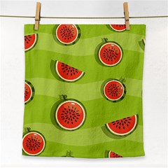 Seamless-background-with-watermelon-slices Face Towel by uniart180623