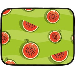 Seamless-background-with-watermelon-slices Two Sides Fleece Blanket (mini) by uniart180623