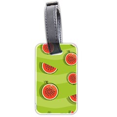 Seamless-background-with-watermelon-slices Luggage Tag (two Sides) by uniart180623