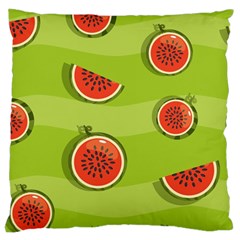 Seamless-background-with-watermelon-slices Large Cushion Case (one Side) by uniart180623