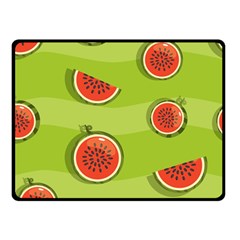 Seamless-background-with-watermelon-slices Two Sides Fleece Blanket (small) by uniart180623