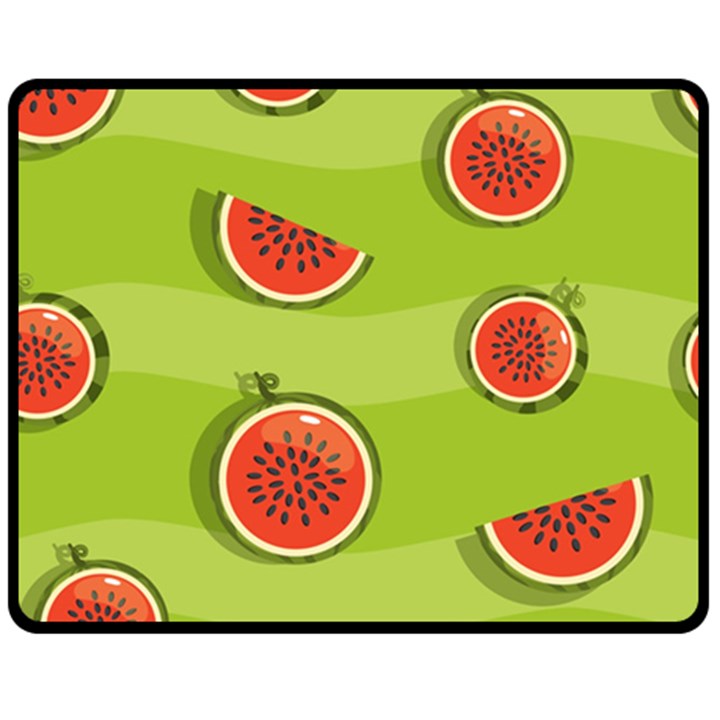 Seamless-background-with-watermelon-slices Two Sides Fleece Blanket (Medium)