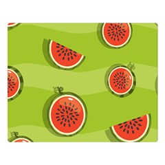 Seamless-background-with-watermelon-slices Two Sides Premium Plush Fleece Blanket (large) by uniart180623