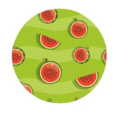 Seamless-background-with-watermelon-slices Mini Round Pill Box by uniart180623