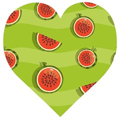 Seamless-background-with-watermelon-slices Wooden Puzzle Heart by uniart180623