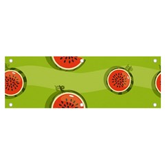 Seamless-background-with-watermelon-slices Banner And Sign 6  X 2  by uniart180623