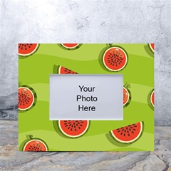 Seamless-background-with-watermelon-slices White Tabletop Photo Frame 4 x6  by uniart180623