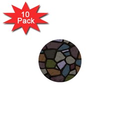 Cartoon-colored-stone-seamless-background-texture-pattern - 1  Mini Buttons (10 Pack)  by uniart180623