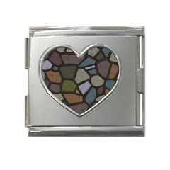 Cartoon-colored-stone-seamless-background-texture-pattern - Mega Link Heart Italian Charm (18mm) by uniart180623