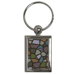 Cartoon-colored-stone-seamless-background-texture-pattern - Key Chain (rectangle) by uniart180623