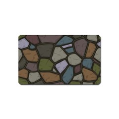 Cartoon-colored-stone-seamless-background-texture-pattern - Magnet (name Card) by uniart180623