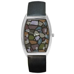 Cartoon-colored-stone-seamless-background-texture-pattern - Barrel Style Metal Watch by uniart180623