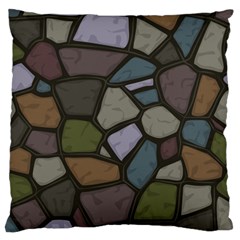 Cartoon-colored-stone-seamless-background-texture-pattern - Standard Premium Plush Fleece Cushion Case (two Sides) by uniart180623