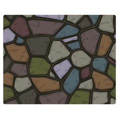 Cartoon-colored-stone-seamless-background-texture-pattern - Two Sides Premium Plush Fleece Blanket (medium) by uniart180623