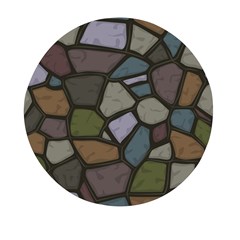 Cartoon-colored-stone-seamless-background-texture-pattern - Mini Round Pill Box (pack Of 5) by uniart180623