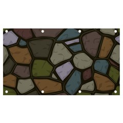 Cartoon-colored-stone-seamless-background-texture-pattern - Banner And Sign 7  X 4  by uniart180623