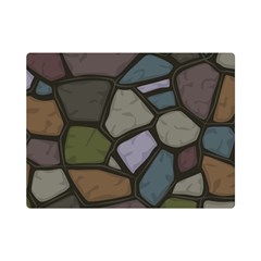 Cartoon-colored-stone-seamless-background-texture-pattern - Premium Plush Fleece Blanket (mini) by uniart180623