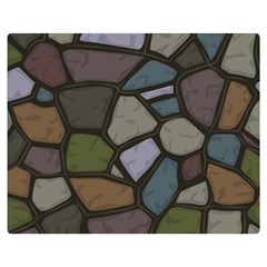 Cartoon-colored-stone-seamless-background-texture-pattern - Premium Plush Fleece Blanket (medium) by uniart180623