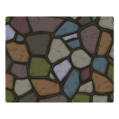 Cartoon-colored-stone-seamless-background-texture-pattern - Premium Plush Fleece Blanket (large) by uniart180623