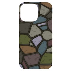 Cartoon-colored-stone-seamless-background-texture-pattern - Iphone 14 Pro Max Black Uv Print Case by uniart180623