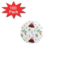 Cute-palm-volcano-seamless-pattern 1  Mini Magnets (100 Pack)  by uniart180623