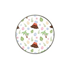 Cute-palm-volcano-seamless-pattern Hat Clip Ball Marker (10 Pack) by uniart180623