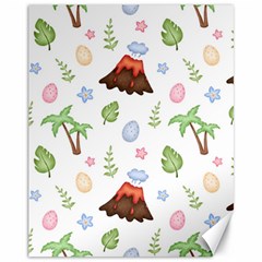 Cute-palm-volcano-seamless-pattern Canvas 11  X 14  by uniart180623