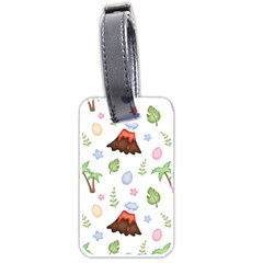 Cute-palm-volcano-seamless-pattern Luggage Tag (two Sides) by uniart180623