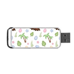 Cute-palm-volcano-seamless-pattern Portable Usb Flash (two Sides) by uniart180623