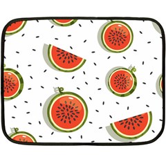 Seamless-background-pattern-with-watermelon-slices Fleece Blanket (mini) by uniart180623