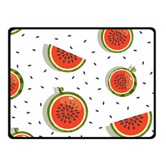 Seamless-background-pattern-with-watermelon-slices Fleece Blanket (small) by uniart180623