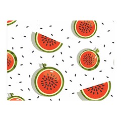 Seamless-background-pattern-with-watermelon-slices Two Sides Premium Plush Fleece Blanket (mini) by uniart180623