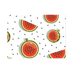 Seamless-background-pattern-with-watermelon-slices Premium Plush Fleece Blanket (mini) by uniart180623