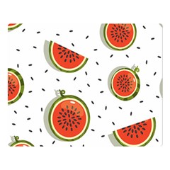 Seamless-background-pattern-with-watermelon-slices Premium Plush Fleece Blanket (large) by uniart180623