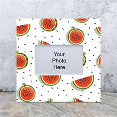 Seamless-background-pattern-with-watermelon-slices White Box Photo Frame 4  X 6  by uniart180623