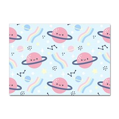 Cute-planet-space-seamless-pattern-background Sticker A4 (10 Pack) by uniart180623